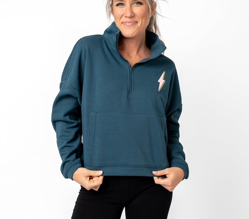 Half Zip Pullover Sweatshirt | Dark Teal