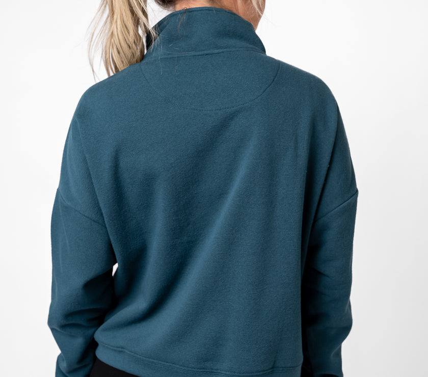 Half Zip Pullover Sweatshirt | Dark Teal