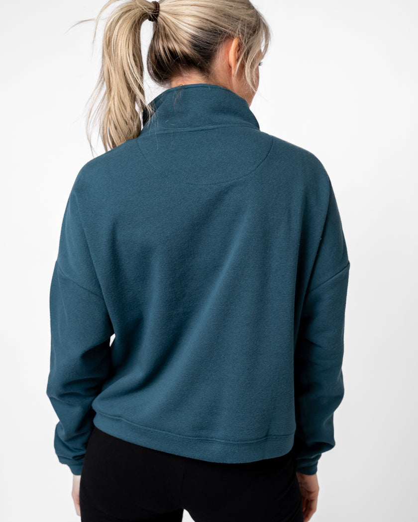 Half Zip Pullover Sweatshirt | Dark Teal