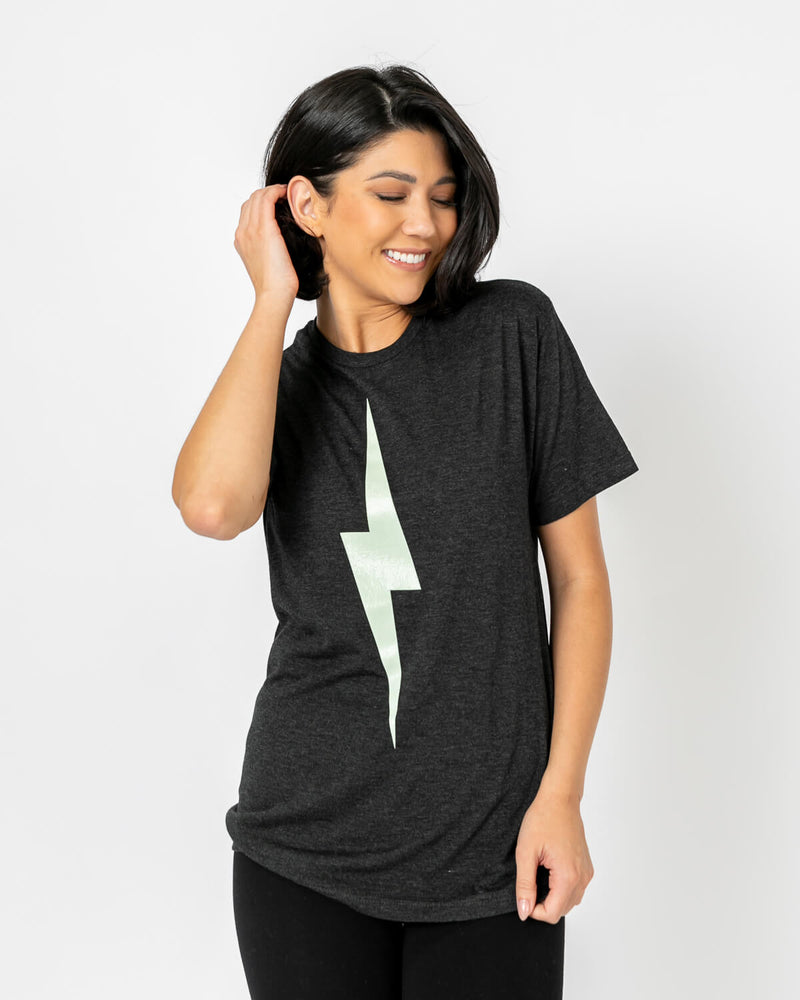 Bolt Tee | Heather Black