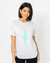 Bolt Tee | Heather White