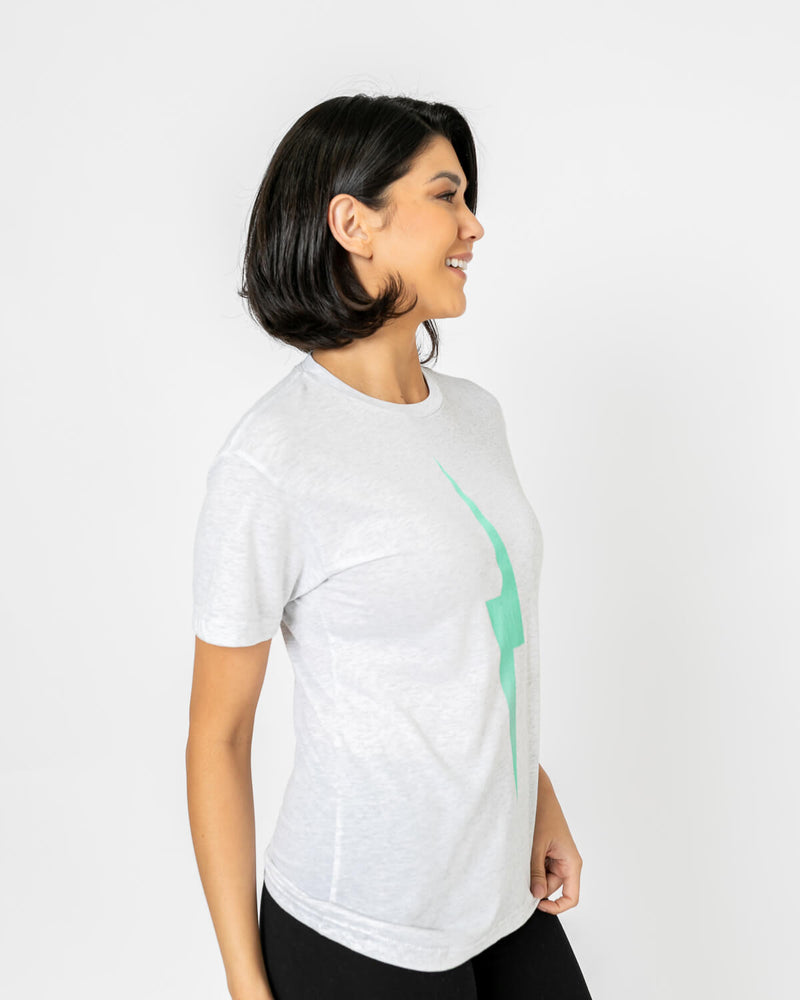 Bolt Tee | Heather White