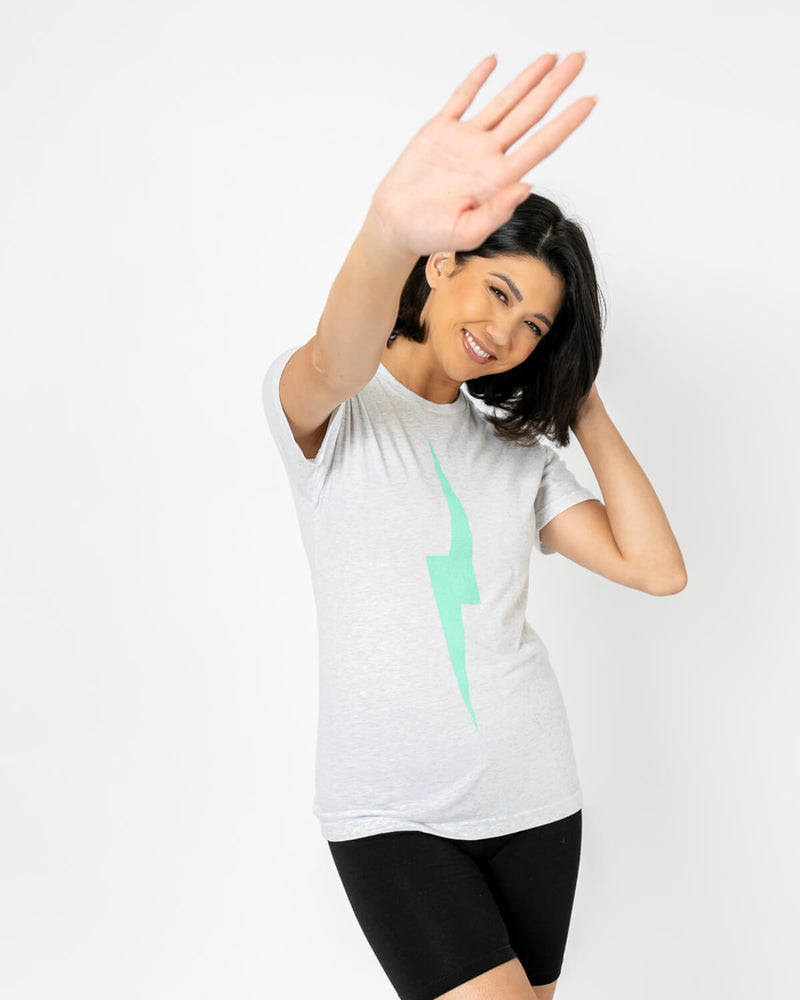 Bolt Tee | Heather White