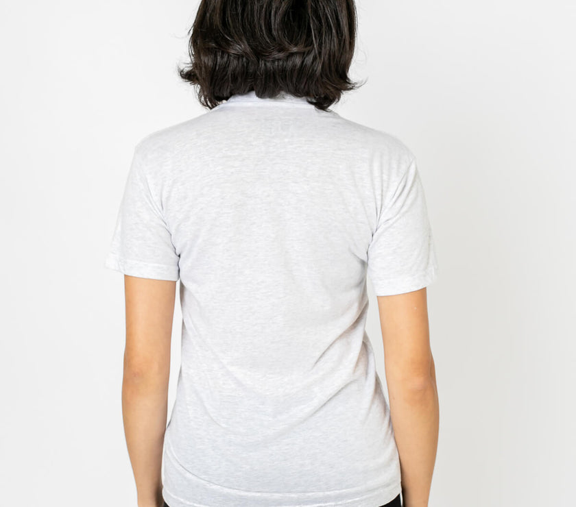 Bolt Tee | Light Teal on Heather White