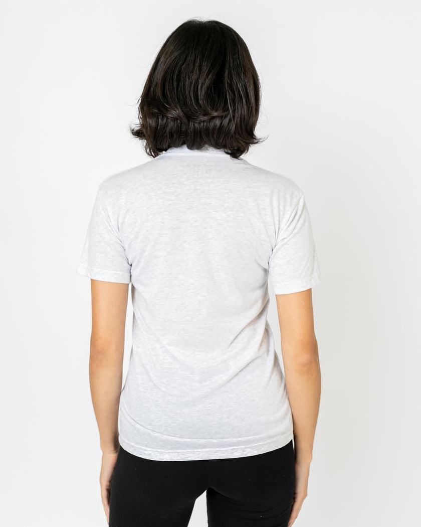 Bolt Tee | Light Teal on Heather White