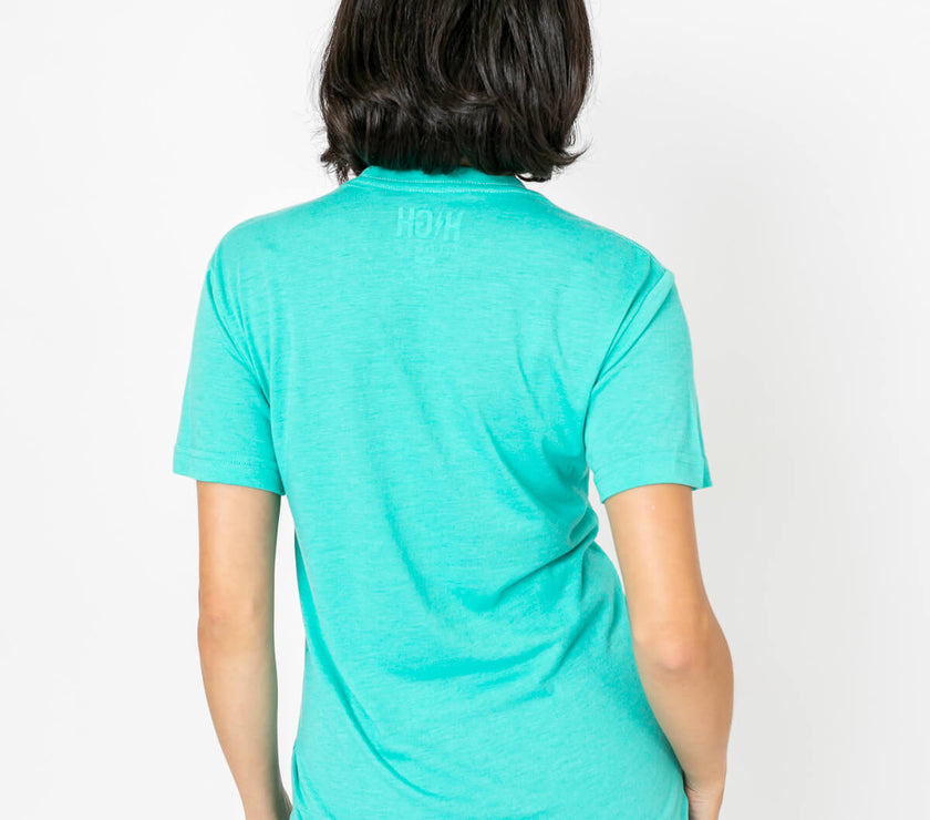 Bolt Tee | Electric Blue on Teal