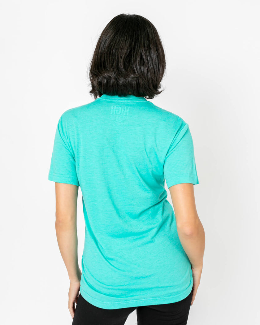 Bolt Tee | Electric Blue on Teal