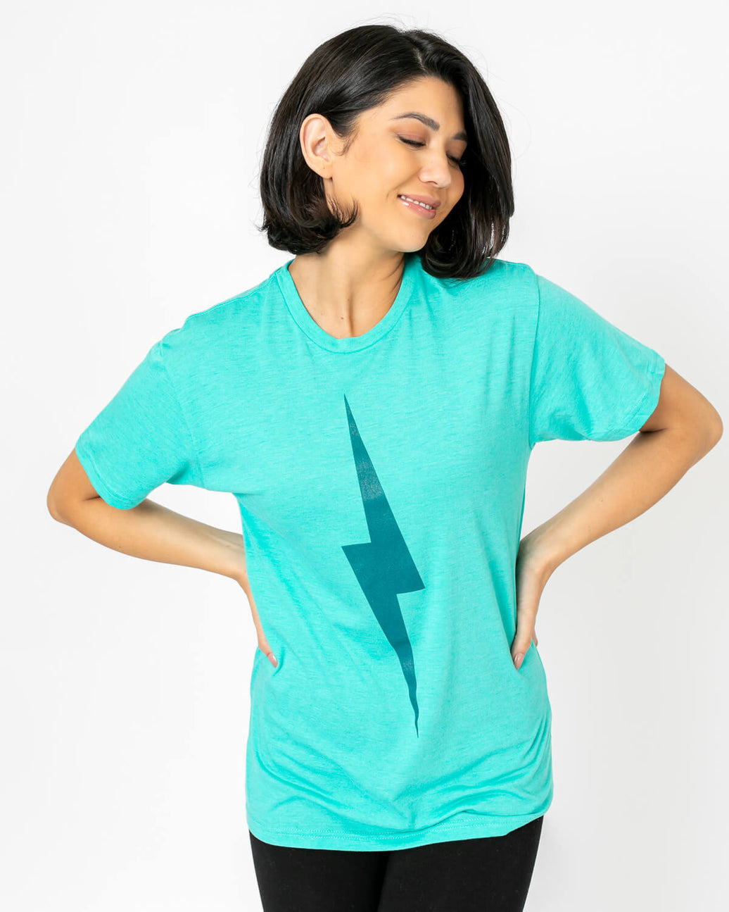 Bolt Tee | Teal on Teal
