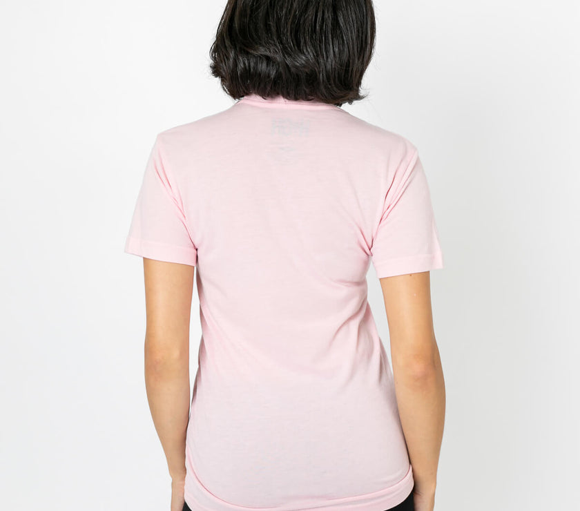 Bolt Tee | Light Teal on Pink