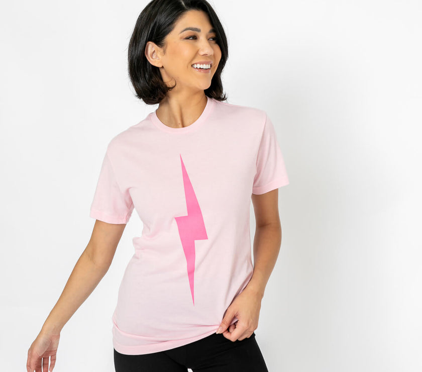 Bolt Tee | Pink on Pink *XS,XL,2X,3X*