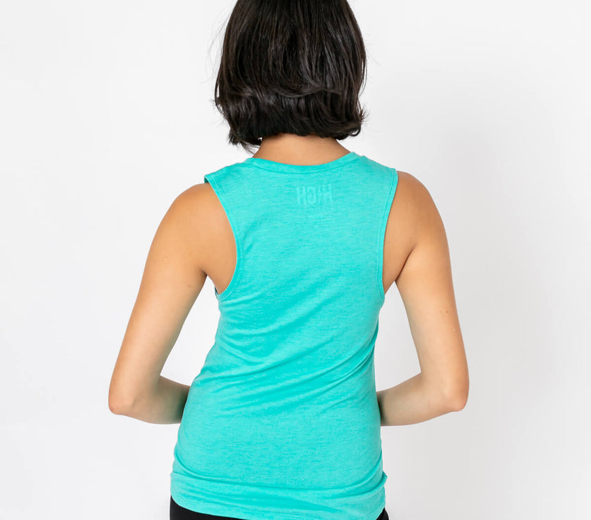 Bolt Muscle Tank | Electric Blue on Teal