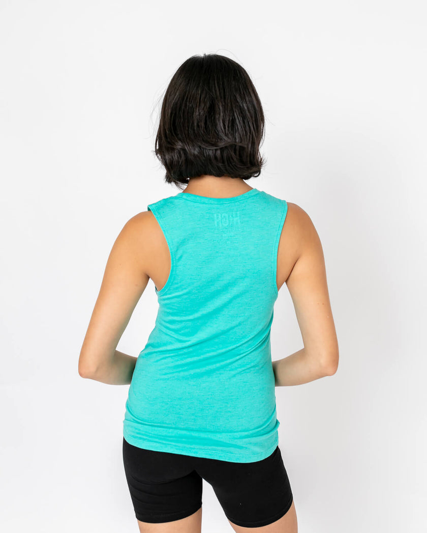 Bolt Muscle Tank | Electric Blue on Teal