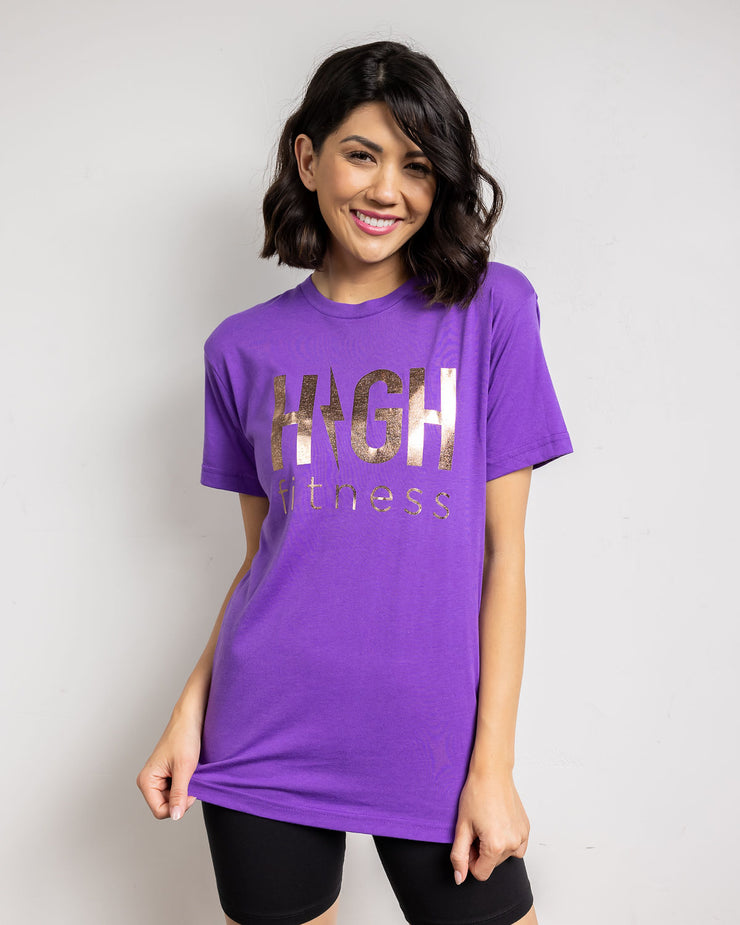 Rose Gold Foil Tee - Purple