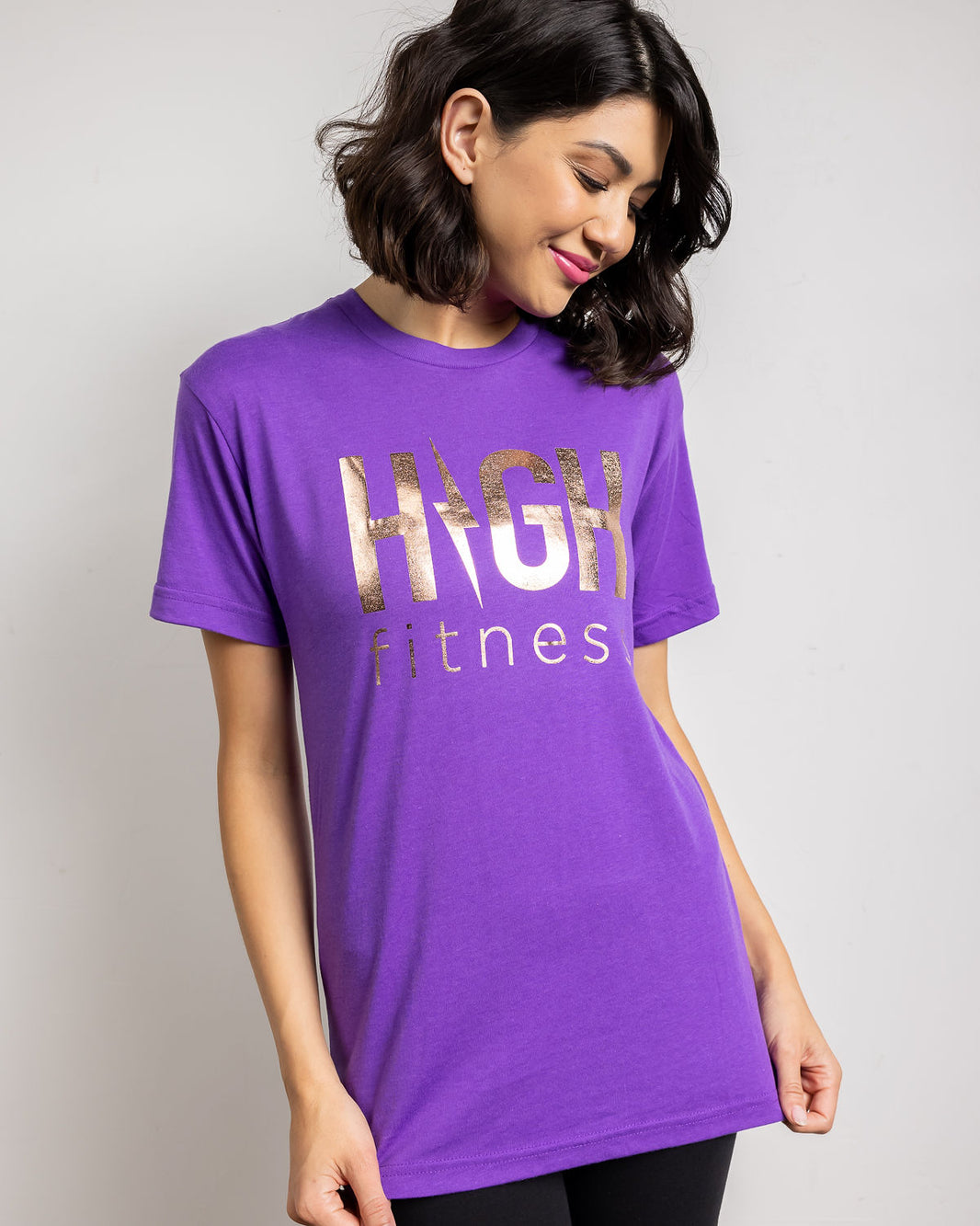 Rose Gold Foil Tee - Purple