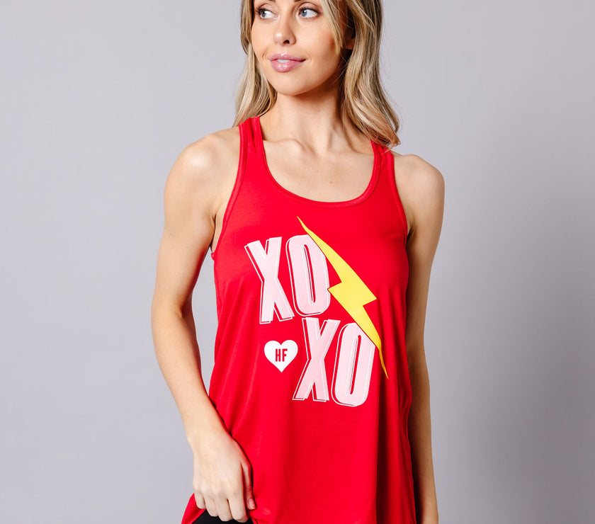 XOXO Red Racerback Tank