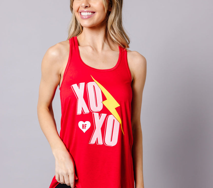 XOXO Red Racerback Tank