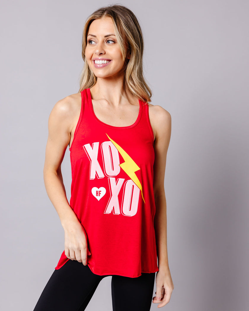 XOXO Red Racerback Tank