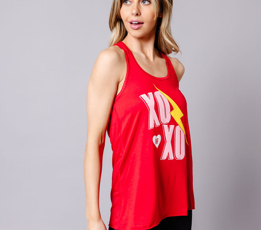 XOXO Red Racerback Tank