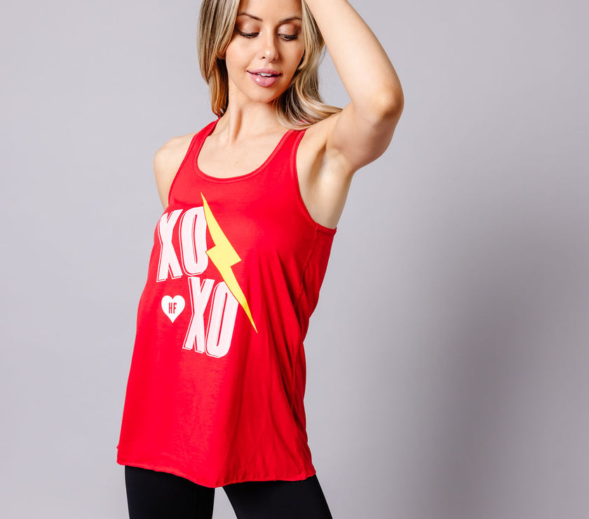 XOXO Red Racerback Tank