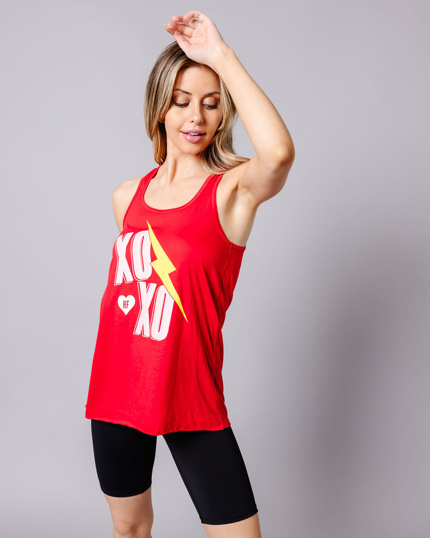 XOXO Red Racerback Tank