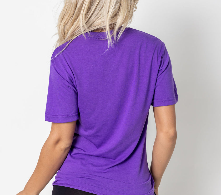 Black Pocket Stencil Tee | Purple