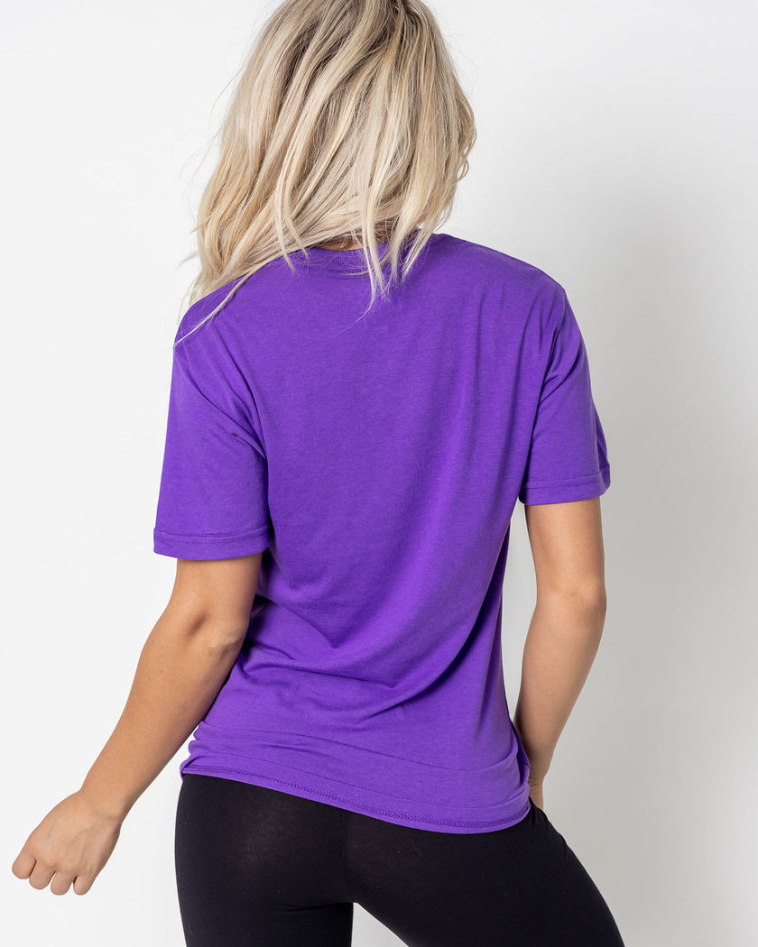 Black Pocket Stencil Tee | Purple