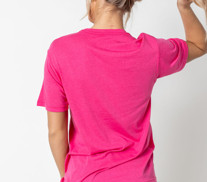 Black Pocket Stencil Tee | Pink