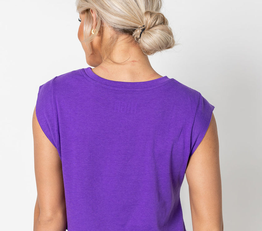 Black Stencil Logo Crop | Purple