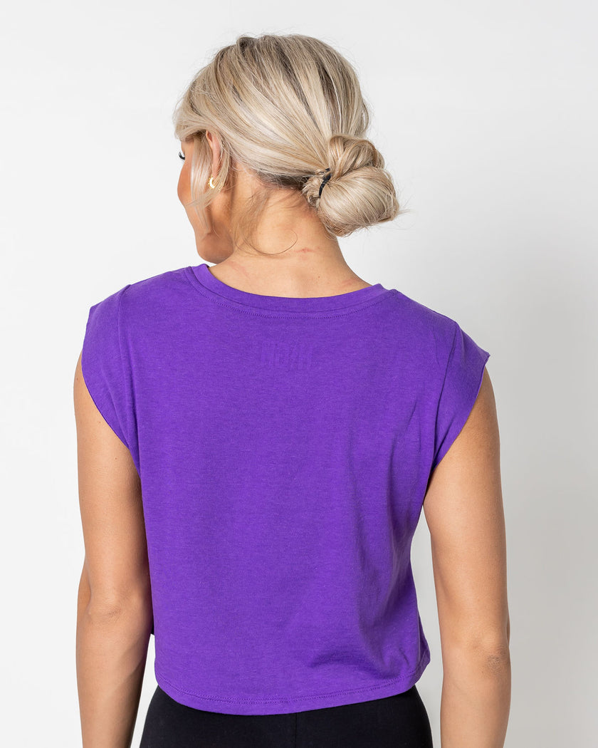 Black Stencil Logo Crop | Purple