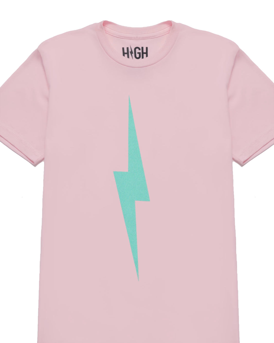 Bolt Tee | Light Teal on Pink