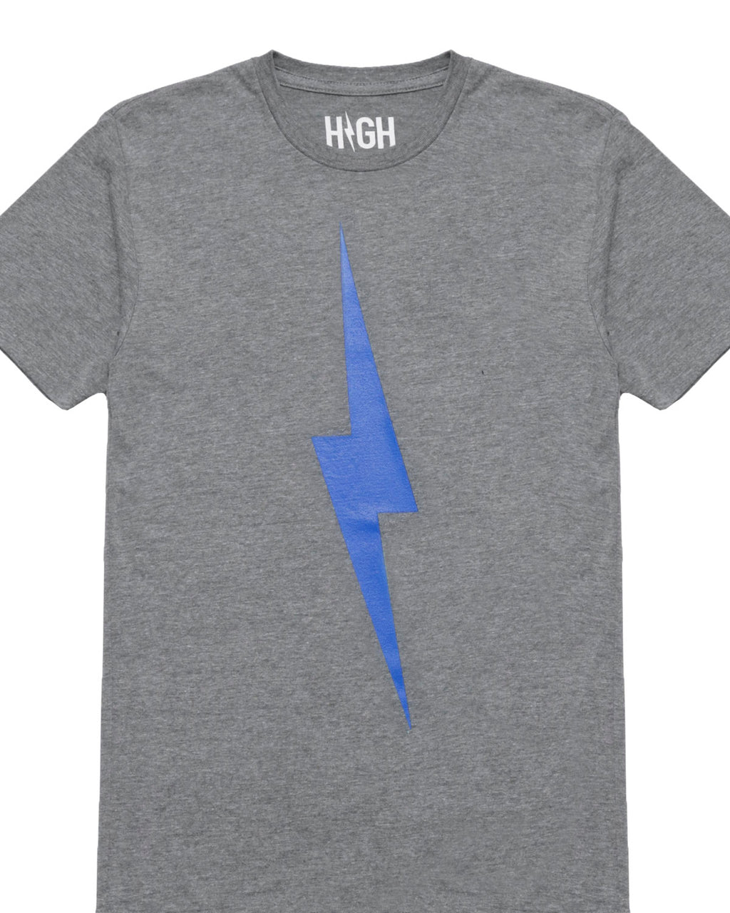Bolt Tee | Electric Blue on Athletic Grey