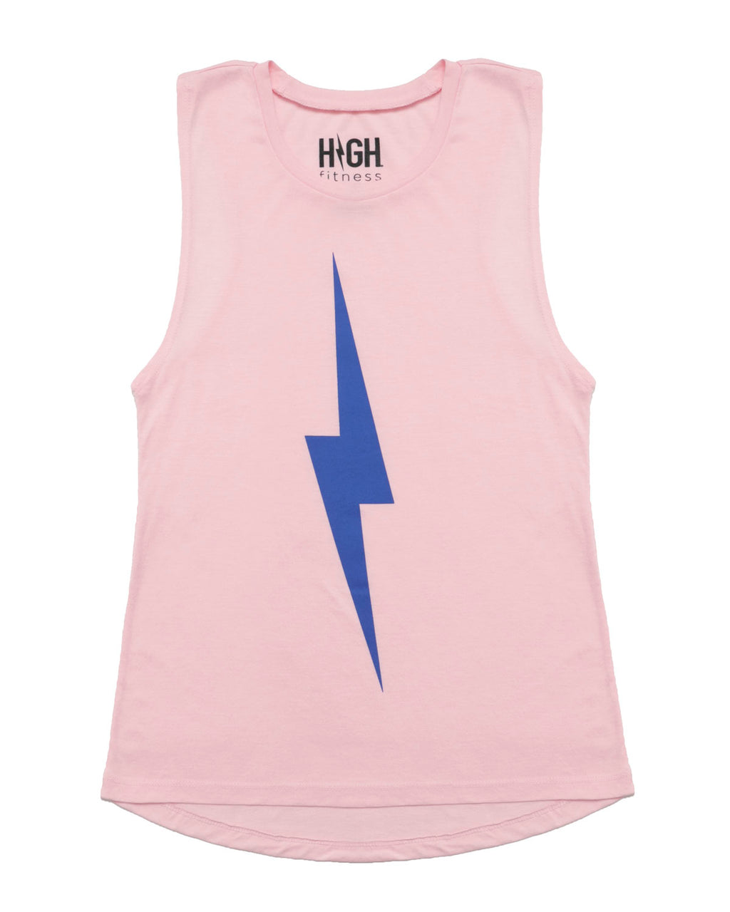 Bolt Muscle Tank | Electric Blue on Pink