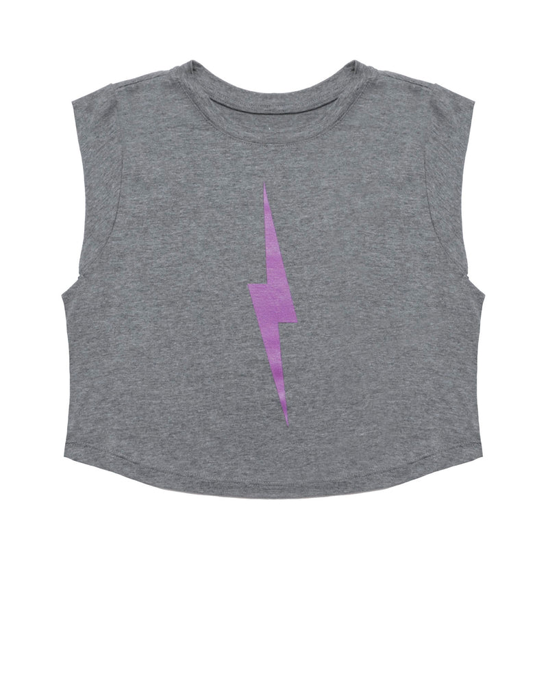 Bolt Crop | Athletic Grey