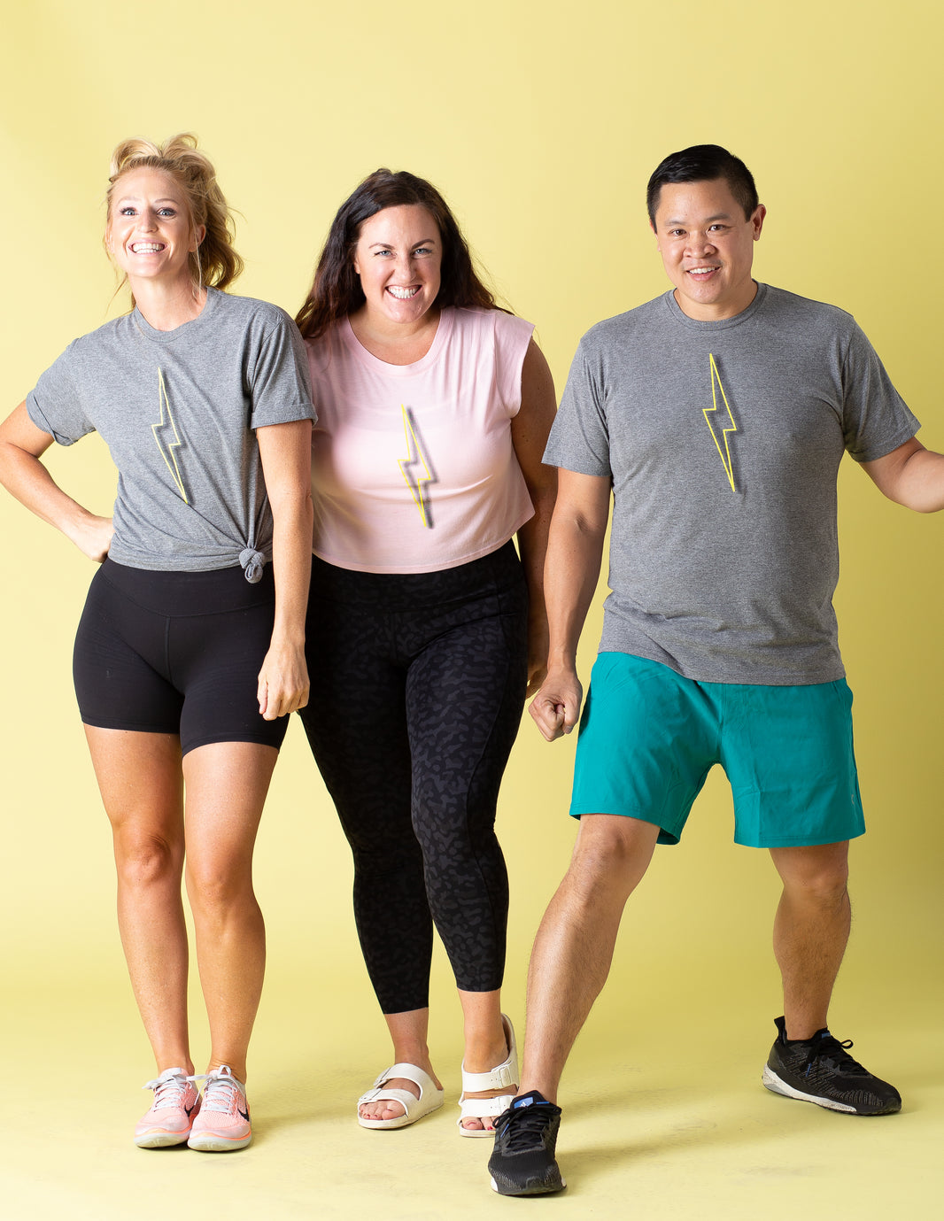 Neon Bolt Tee | Gray
