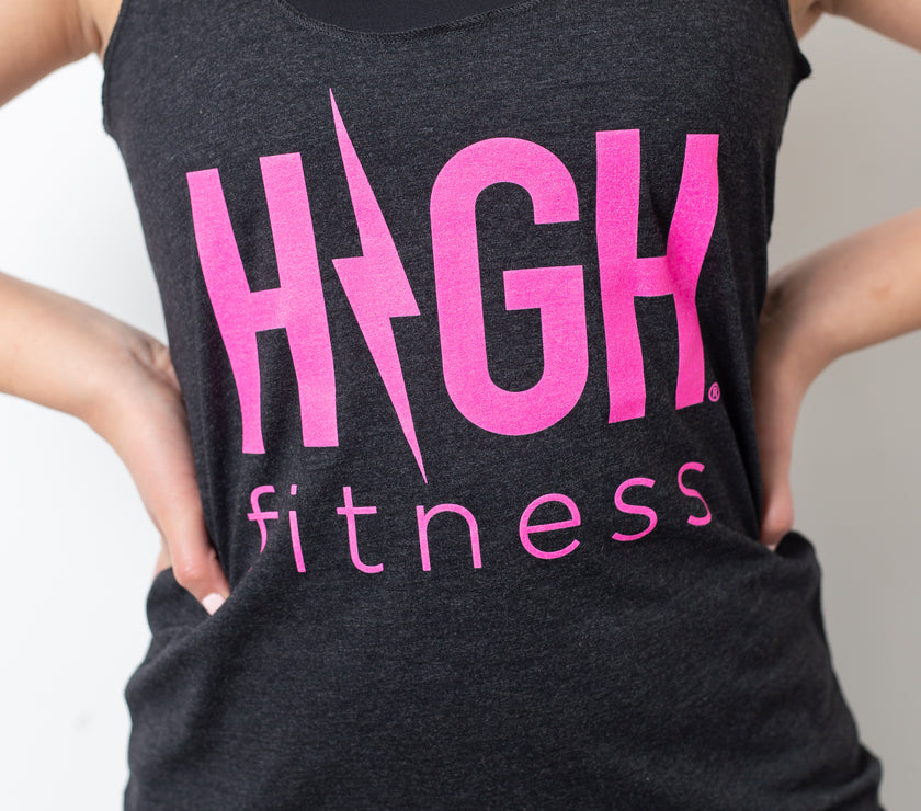 Hawt Pink Racerback Tank | Black *M & 3X*