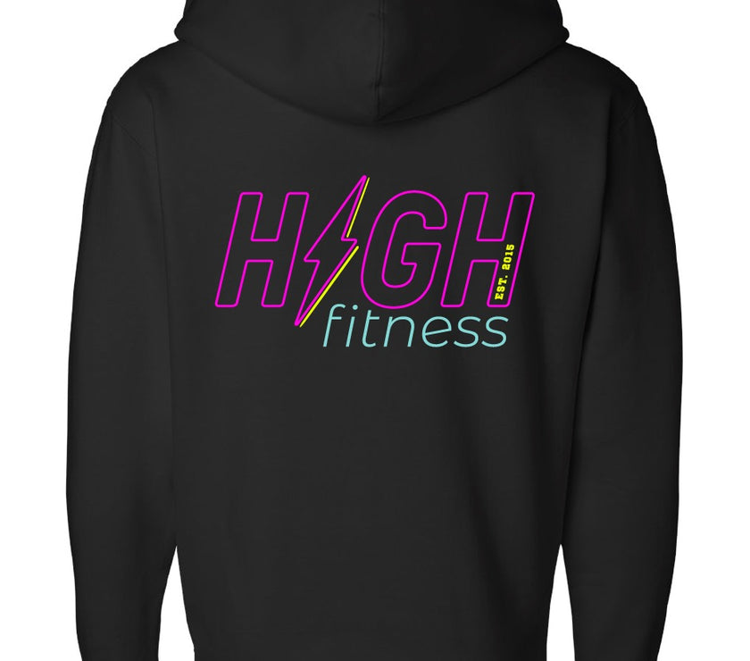 HIGH Fitness Black Zip-Up Jacket