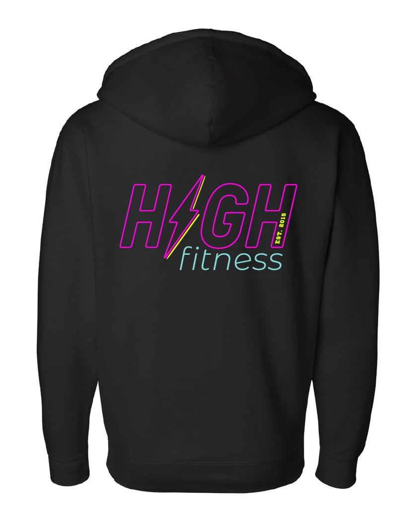 HIGH Fitness Black Zip-Up Jacket