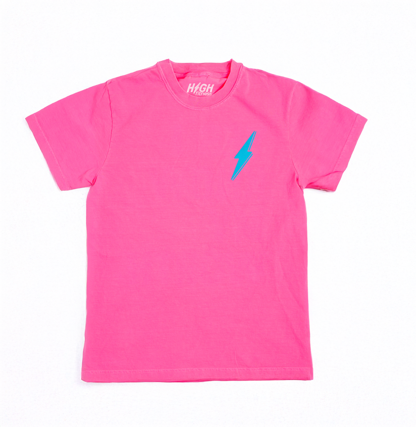 Know My Worth Boyfriend Tee | Neon Pink