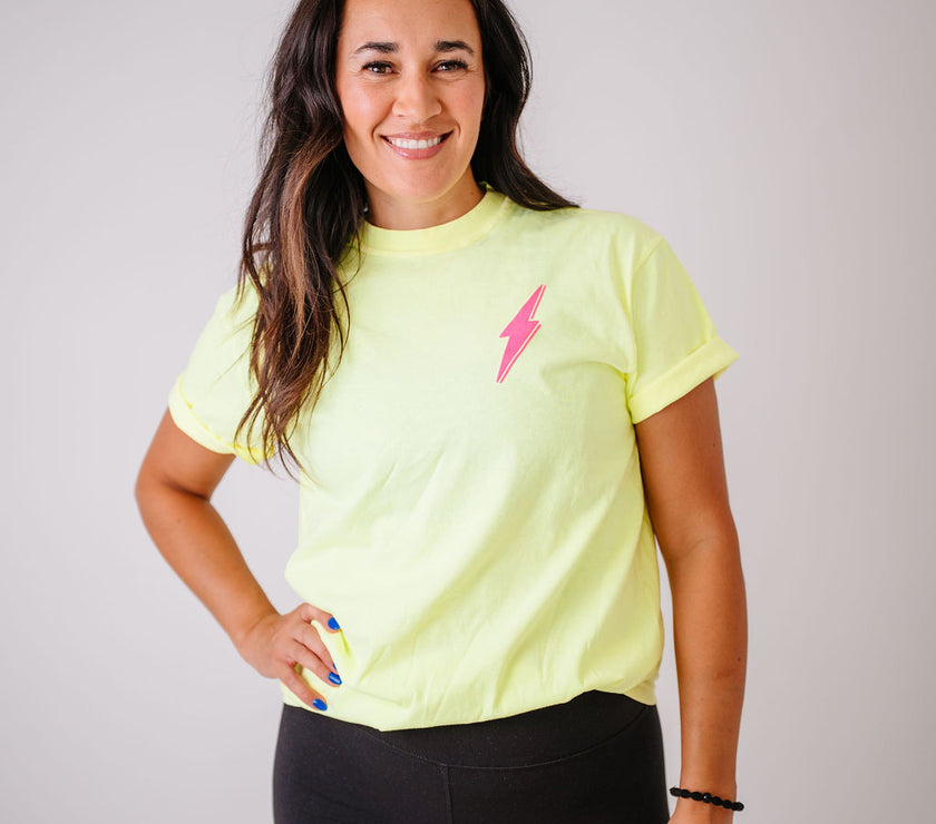 Know My Worth Boyfriend Tee | Neon Lemon