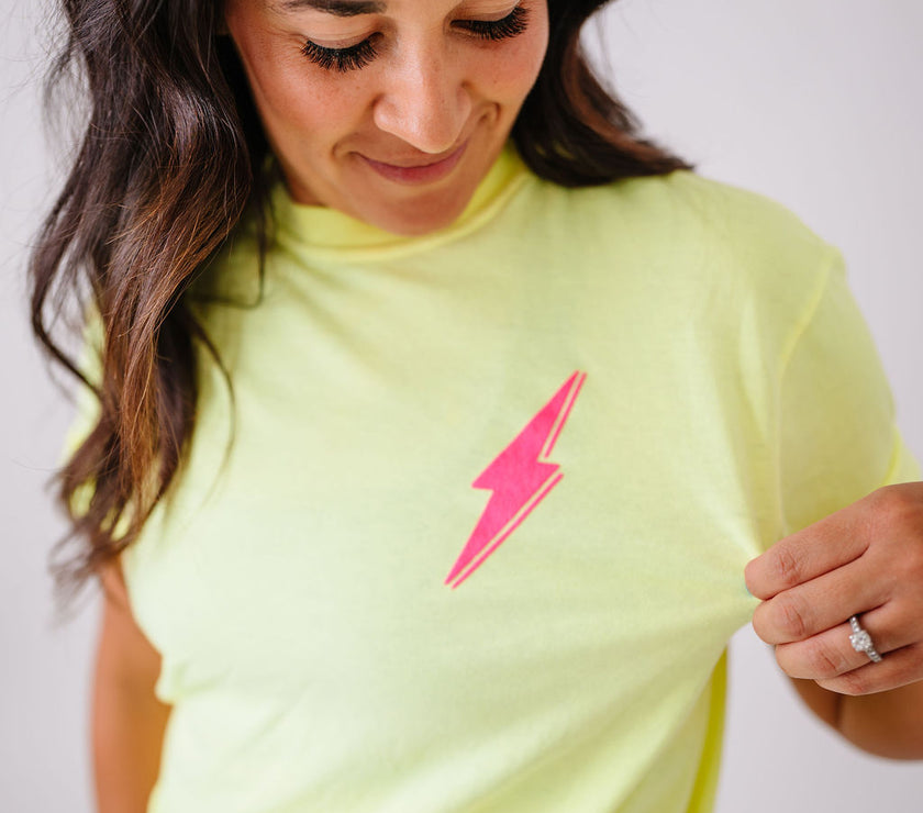 Know My Worth Boyfriend Tee | Neon Lemon