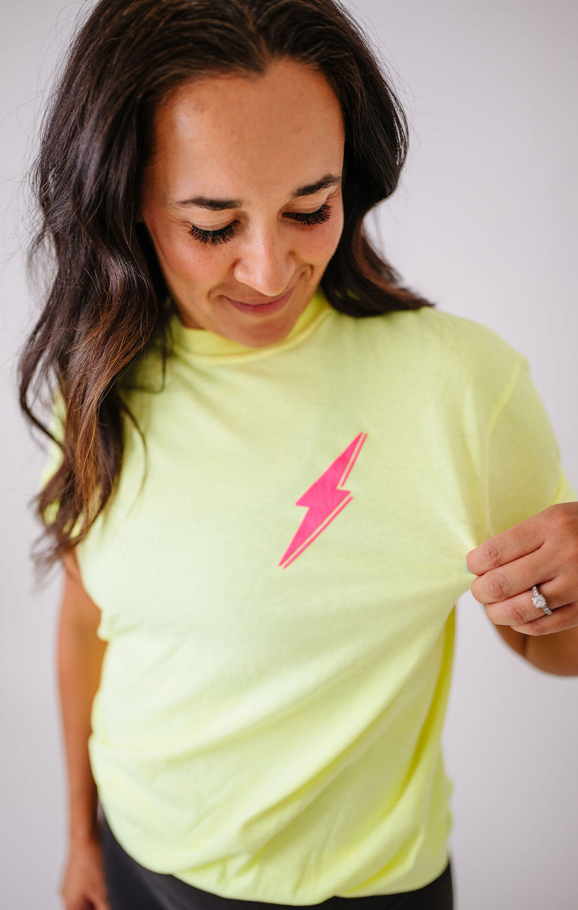 Know My Worth Boyfriend Tee | Neon Lemon