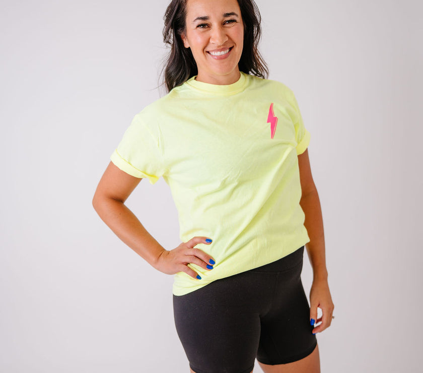 Know My Worth Boyfriend Tee | Neon Lemon