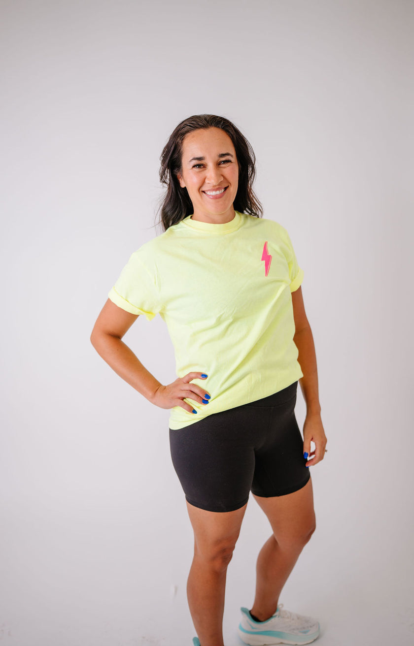 Know My Worth Boyfriend Tee | Neon Lemon