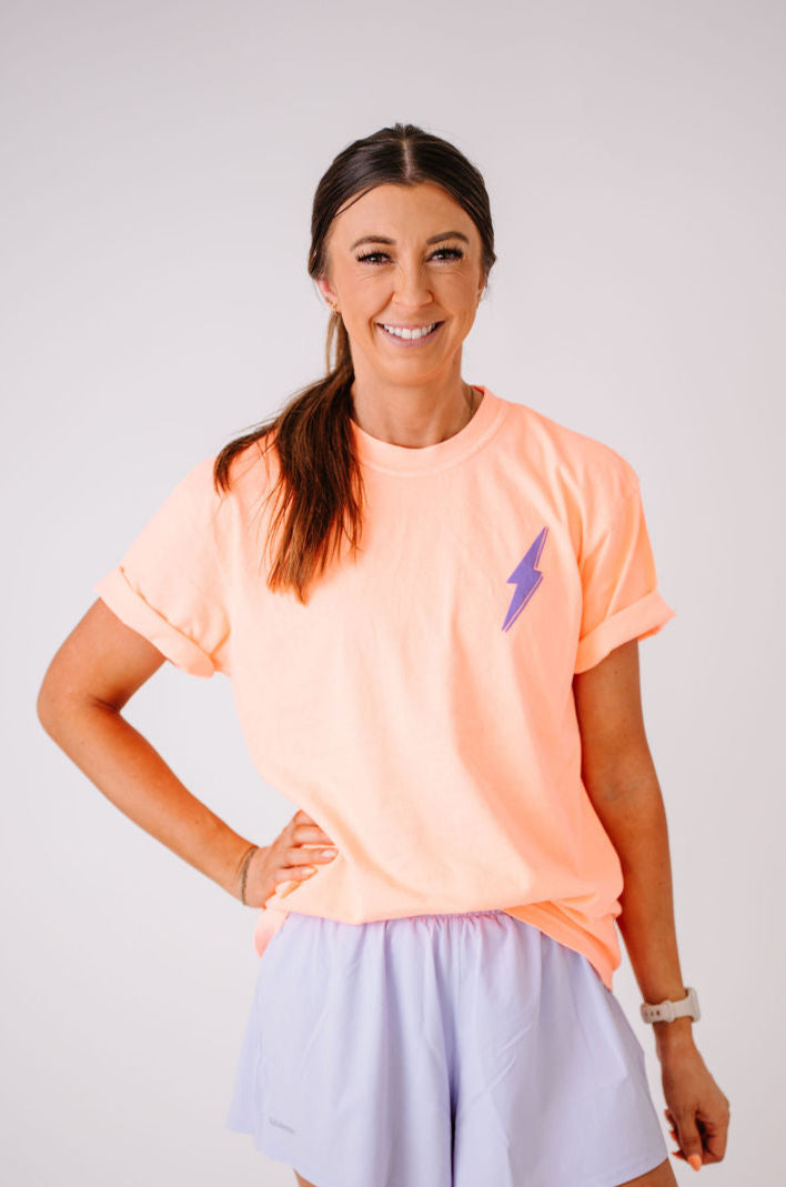 Know My Worth Boyfriend Tee | Neon Cantaloupe