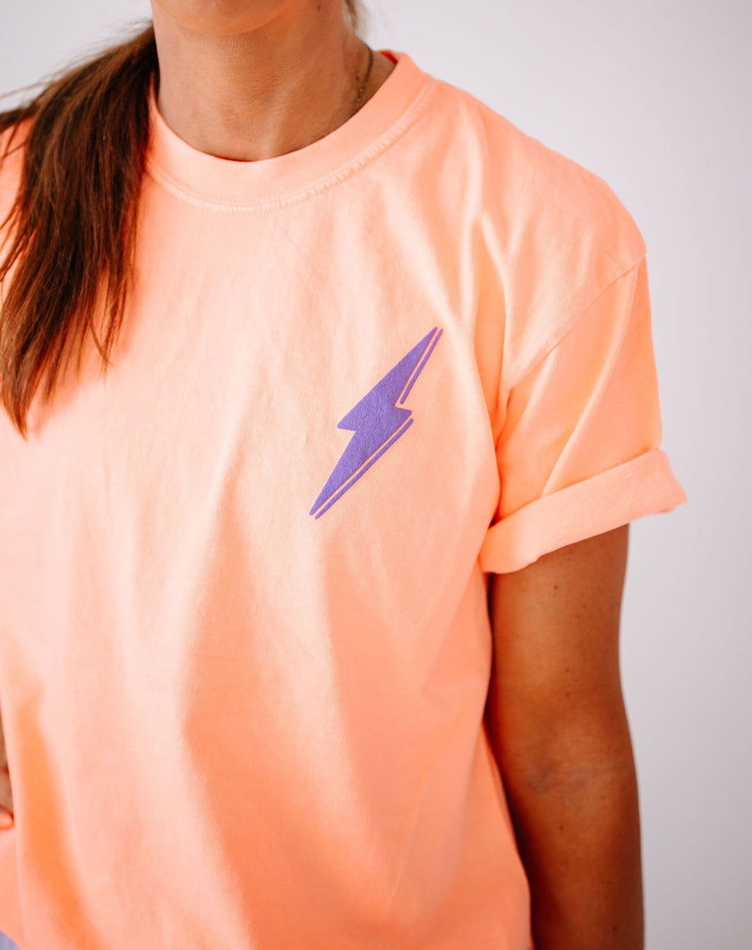Know My Worth Boyfriend Tee | Neon Cantaloupe