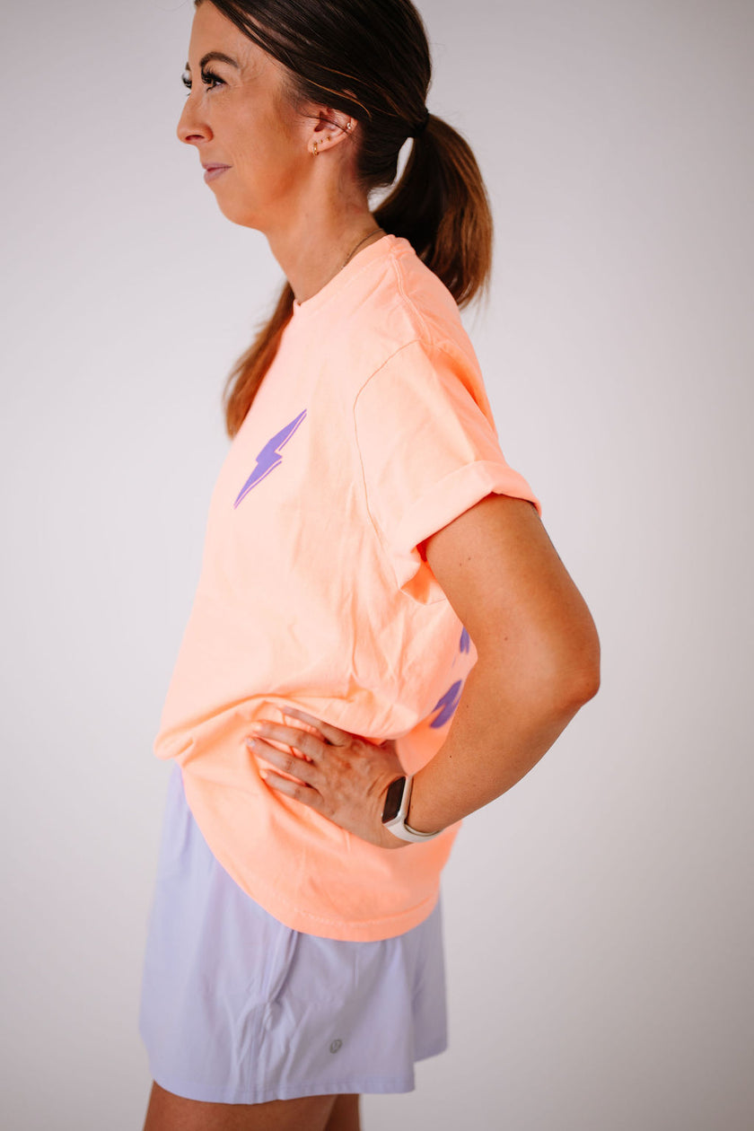 Know My Worth Boyfriend Tee | Neon Cantaloupe