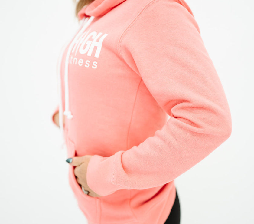 Pocket Logo Pullover Hoodie | Coral