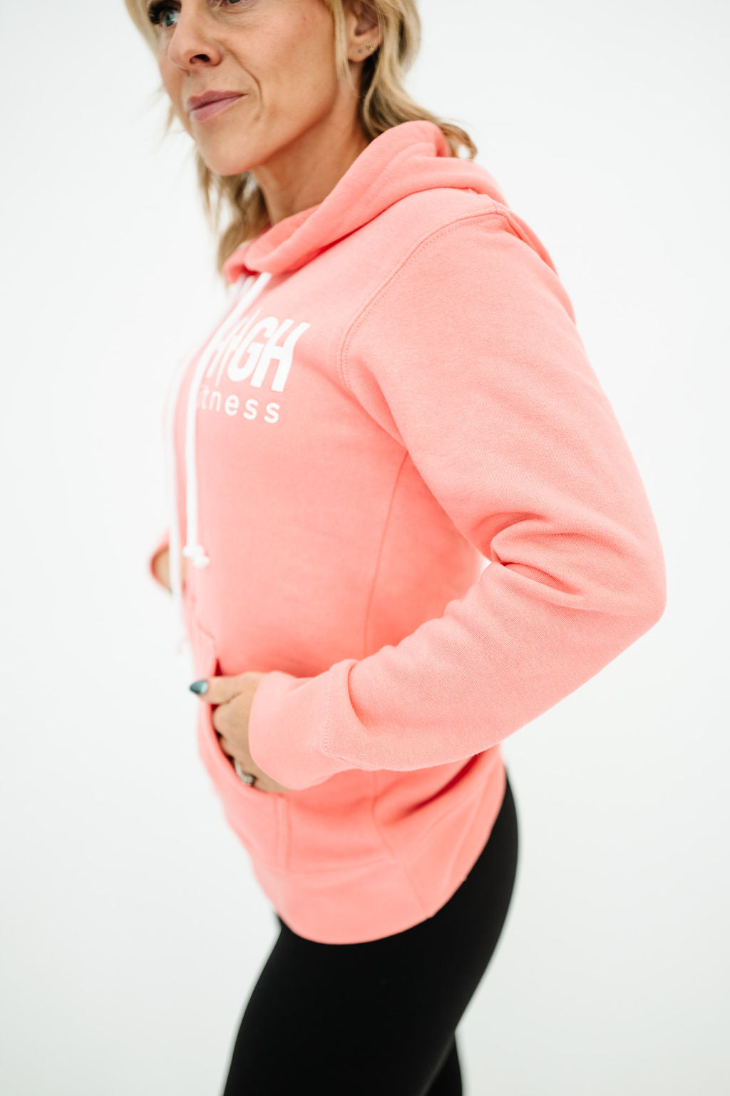 Pocket Logo Pullover Hoodie | Coral