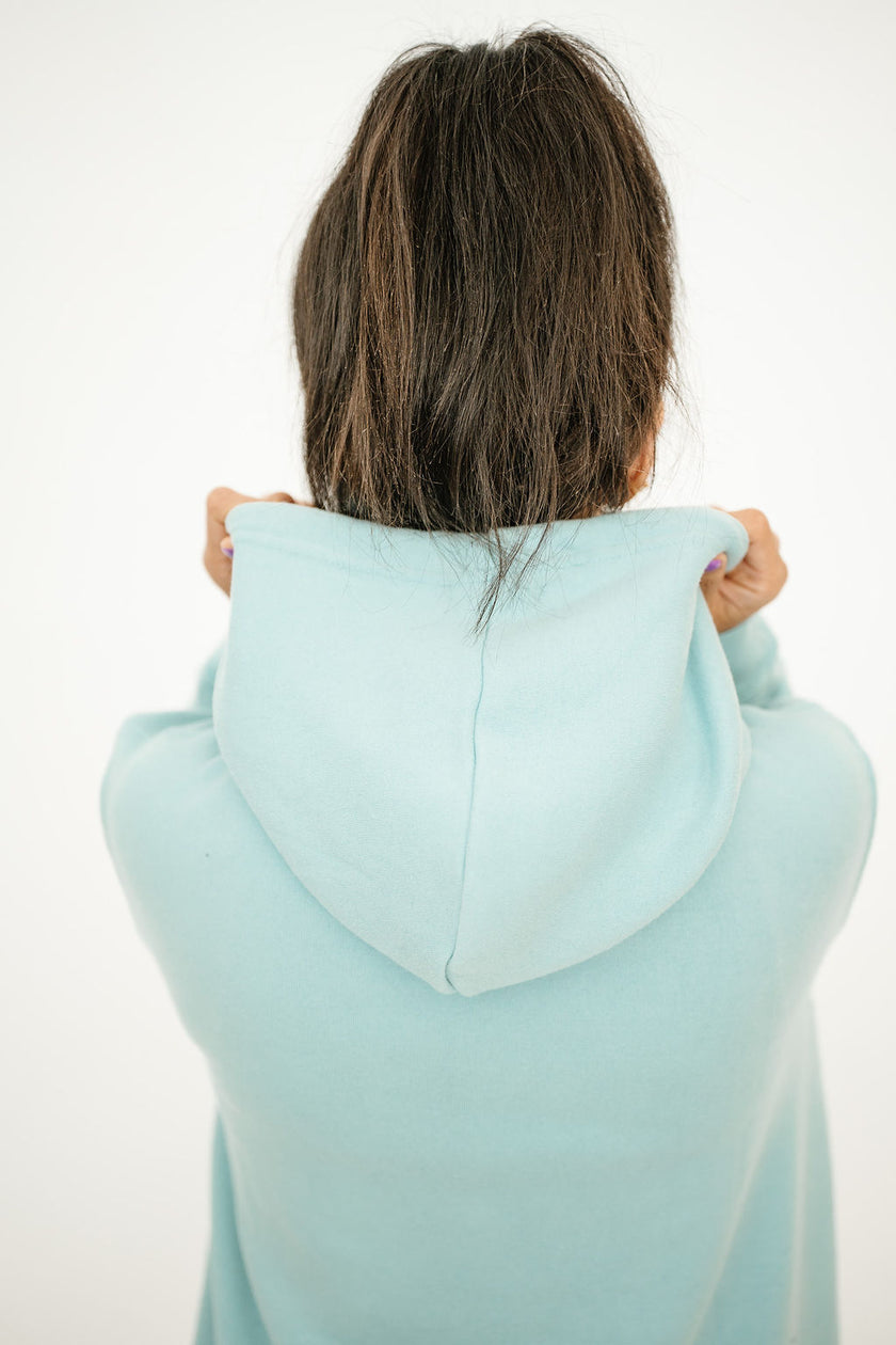 Pocket Logo Pullover Hoodie | Sky Blue