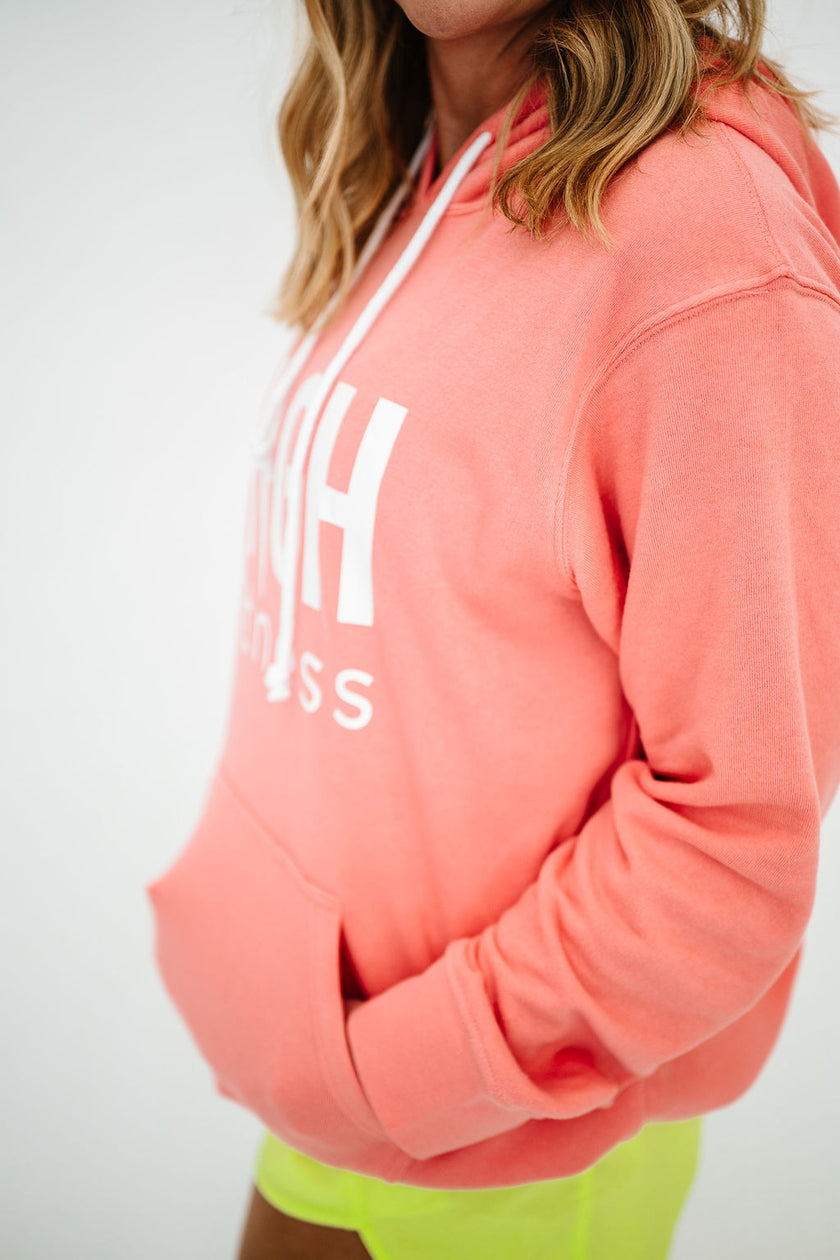 Center Logo Pullover Hoodie | Coral